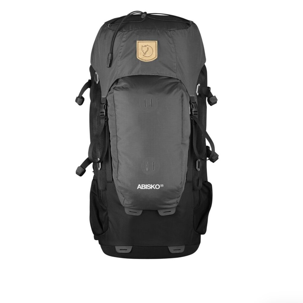 Fjallraven Abisko 55m Hiking Backpack Trekking Bag Black Grey 55L